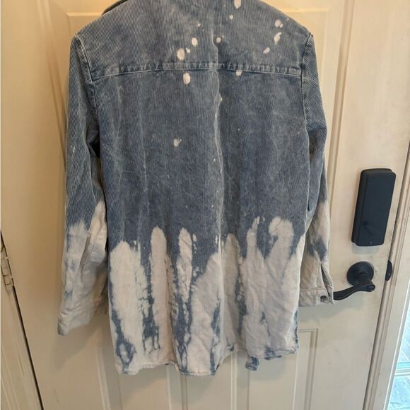 Anthropologie Peach Love California Blue Corduroy Jacket - Picture 5 of 5